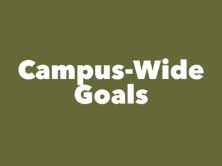 Campus-Wide
Goals
 
