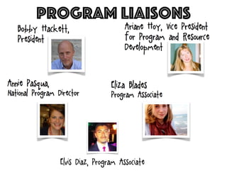 program liaisons
Elvis Diaz, Program Associate
 