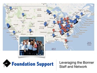 Foundation Support Leveraging the Bonner
Staﬀ and Network
 