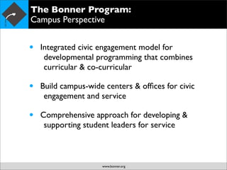 Bonner Goal and Strategies