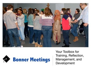 Bonner Meetings
Your Toolbox for
Training, Reﬂection,
Management, and
Development
 