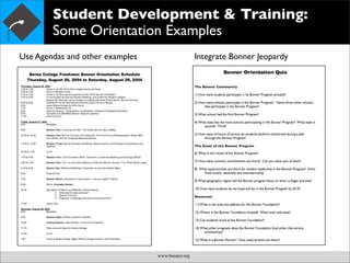 Bonner Student Development Model