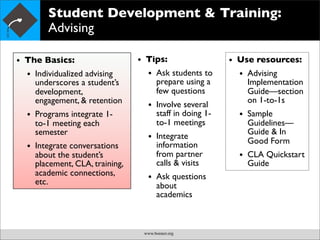 Bonner Student Development Model