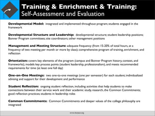 Bonner Student Development Model