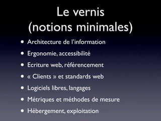 Bonnes Pratiques Projet Web - Paris Web 2008