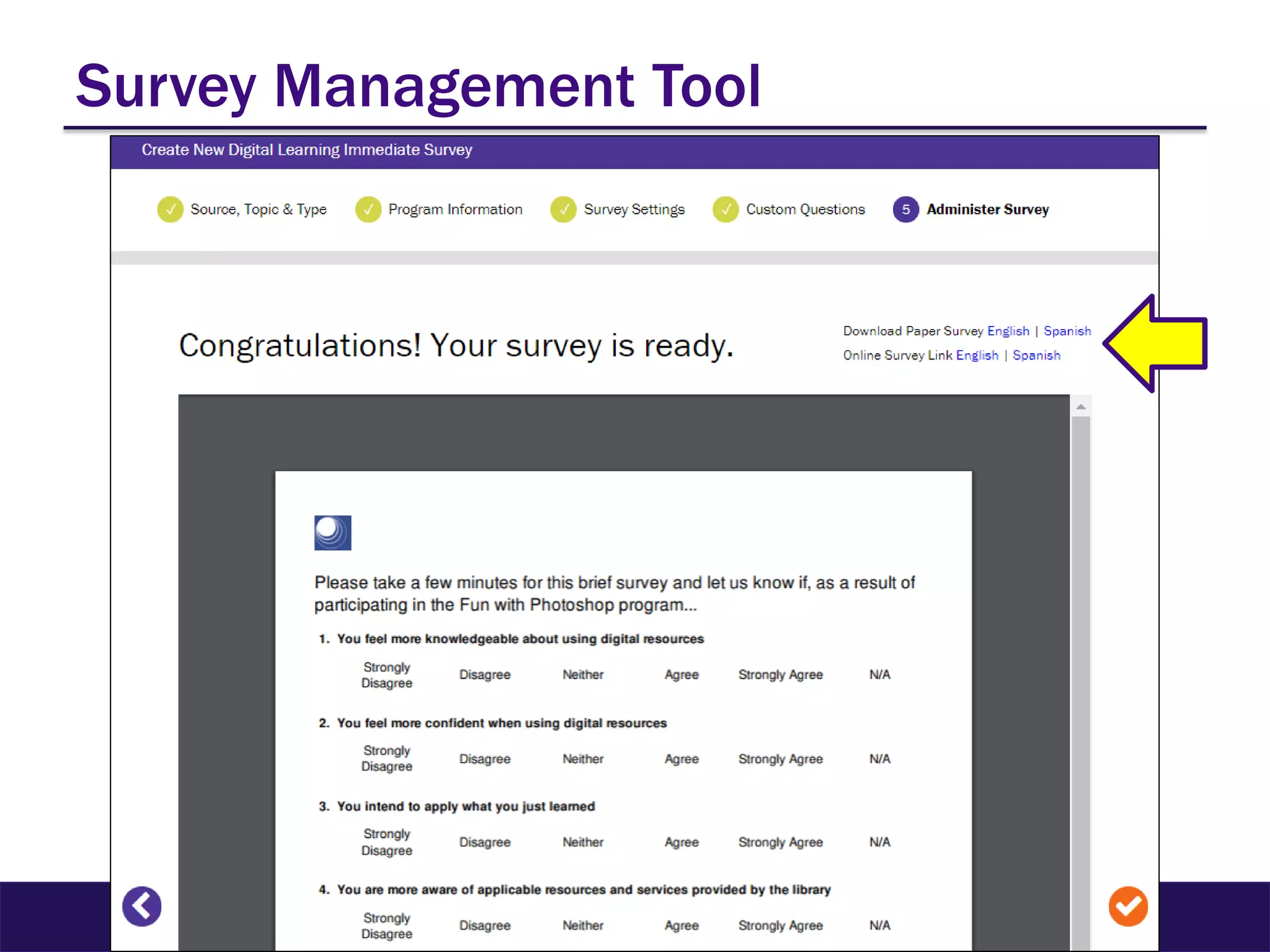 Survey Management Tool
 