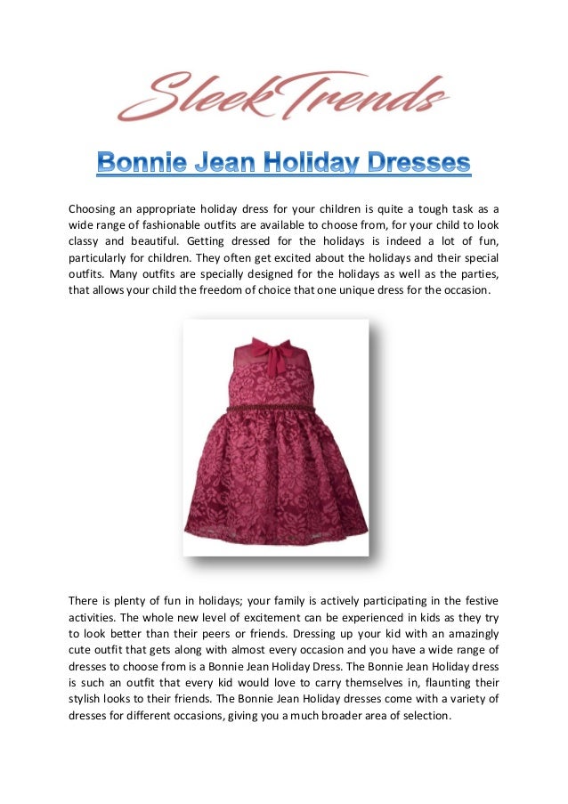 bonnie jean holiday dresses