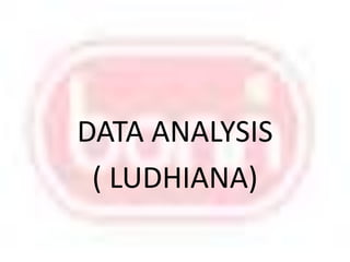 DATA ANALYSIS( LUDHIANA)