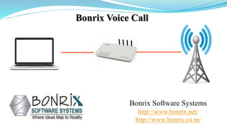 Bonrix Voice Call
Bonrix Software Systems
http://www.bonrix.net/
http://www.bonrix.co.in/
 