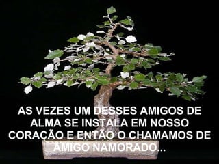 AS VEZES UM DESSES AMIGOS DE ALMA SE INSTALA EM NOSSO CORAÇÃO E ENTÃO O CHAMAMOS DE AMIGO NAMORADO... 