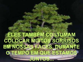 ELES TAMBÉM COSTUMAM
COLOCAR MUITOS SORRISOS
EM NOSSAS FACES, DURANTE
O TEMPO EM QUE ESTAMOS
JUNTOS...
 