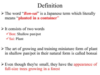 Introduction to bonsai tree | DOCX