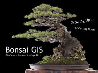 Bonsai GIS
Sik Cambon Jensen – Kortdage 2011
 