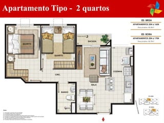 Apartamento Tipo - 2 quartos
 