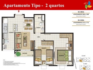 Apartamento Tipo - 2 quartos
 