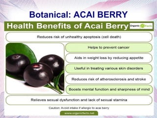 Botanical: ACAI BERRY
 