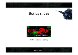 Bonus slides
Jun 07, 2014
 
