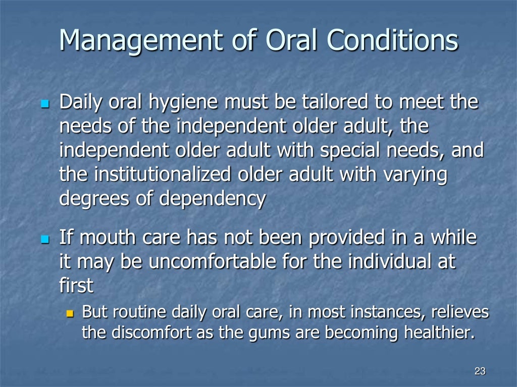 Oral Health and Dementia