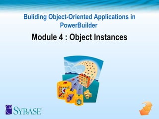 Buliding Object-Oriented Applications in PowerBuilder  Module 4 : Object Instances 