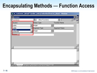 Encapsulating Methods  —  Function Access 