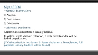Swollen Boo Bladder outflow obstruction and its management .pptx