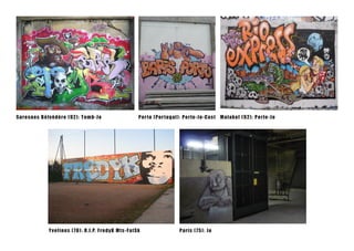 Sur e s n es B èl v é dèr e (92): Tomb- Jo                 Por to (Por tugal) : Perle-J o-Cast Ma l a k o f ( 92 ) : P e rle -J o




                Y velines (78 ): R .I .P. Fr edy K Mts-FatSk                    Paris ( 75) : J o
 