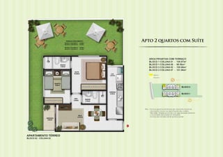 Apto 2 quartos com Suíte
 