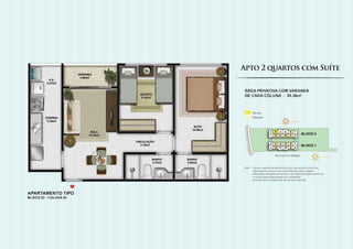 Apto 2 quartos com Suíte
 