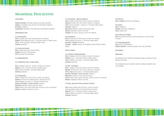 Memorial Descritivo
1)Fachadas                                                   2.3.3) Cozinha / Área de Serviço                            3.4) Piscina
                                                             Piso: Cerâmica 40 x 40 Cecrisa, Eliane ou similar           Piso e Parede: Pastilhas cerâmicas
Parede Externa: Textura acrílica em cor a definir            Parede: Azulejo 20 x 30 Cecrisa, Eliane ou similar
Gradil: Alumínio com pintura eletrostática branca            Teto: Gesso Estuque e sancas c/ pintura sobre massa         3.5) Sauna
Peitoril: Granito                                            Soleira: granito                                            Piso: Cerâmica
Esquadria: Alumínio com pintura eletrostática branca         Bancada: Granito com cuba em aço inox                       Parede: Pastilhas cerâmicas
                                                             Metais: Fabrimar, Docol ou Fani                             Teto: Forro PVC
2)Pavimento Tipo                                             Tanque: Em louça. Incepa, Celite ou similar
                                                                                                                         3.6) Campo de futebol
2.1) Circulação                                              2.3.4) Varanda                                              Piso: em grama sintética com marcação e balizas para
Piso: Cerâmica 40 x 40 Cecrisa,Eliane ou similar             Piso: Cerâmica 40 x 40 Cecrisa, Eliane ou similar           futebol
Parede: Revestimento Liso c/ pintura acrílica sobre massa    Teto: Rebaixo em gesso c/ pintura sobre massa
Teto: Gesso Estuque, Pintura sobre massa                     Soleira e Chapim: Granito                                   3.7) Estacionamento
Soleira: Granito                                             Guarda – corpo: gradil de alumínio com pintura eletros-     Piso: Piso intertravado
                                                             tática                                                      Parede (Muros): Textura Acrílica em cor a definir
2.2) Caixa de escada
Piso: Cimentado liso com pintura                             3)Uso Comum                                                 Acessórios
Parede: Pintura Texturizada
Teto: Pintura texturizada                                    3.1) Guarita, Administração                                 Ferragens
                                                             Piso: Cerâmica 30 x 30 Cecrisa, Eliane ou similar
2.3) Apartamentos                                            Parede: Liso c/ pintura acrílica sobre massa                As ferragens das portas de madeira serão da Marca Haga,
                                                             Teto: Rebaixo em gesso c/ pintura sobre massa               Arouca ou Imab.
2.3.1) Quartos, Sala e Circulação                            Soleira: Granito
                                                                                                                         Os acabamentos de elétrica serão da marca Siemens, Pial
Piso: Cerâmica 40 x 40 – Eliane, Cecrisa ou similar          3.2) WC , Vestiário                                         ou Alumbra.
Parede: Lisa c/ pintura acrílica sobre massa                 Piso: Cerâmica 30 x 30 Cecrisa, Eliane ou similar
Teto: Gesso Estuque , pintura sobre massa                    Parede: Azulejo 20 x 30 Cecrisa, Eliane ou similar
Soleira: Granito                                             Teto: Rebaixo em gesso c/ pintura sobre massa
                                                             Soleira, Peitoril e tento de box: granito
2.3.2) Banheiro                                              Bancada: Granito com cuba em louça
Piso: Cerâmica 40 x 40 Cecrisa, Eliane ou similar            Louça: Vaso com caixa acoplada. Incepa, Celite ou similar
Parede: Pintura lisa sobre massa e Azulejo 20 x 30           Metais: Fabrimar, Docol ou Fani
Teto: Rebaixo em gesso c/ pintura sobre massa
Soleira, Peitoril e tento de box: granito                    3.3) Hall, Salão de Festas, Jogos e Fitness
Bancada: Granito com cuba em louça
Louça: Vaso com caixa acoplada. Incepa, Celite ou similar.   Piso: Porcelanato 60 x 60 (Hall, festas e jogos).
Metais: Fabrimar, Docol ou Fani.                             Piso emborrachado (tipo paviflex) no fitness
                                                             Parede: Liso c/ pintura acrílica sobre massa
                                                             Teto: Rebaixo em gesso c/ pintura sobre massa
                                                             Soleira: Granito
 