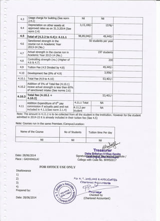 Proposal for appoval of fees for th academic year 2014-15  Slide 168