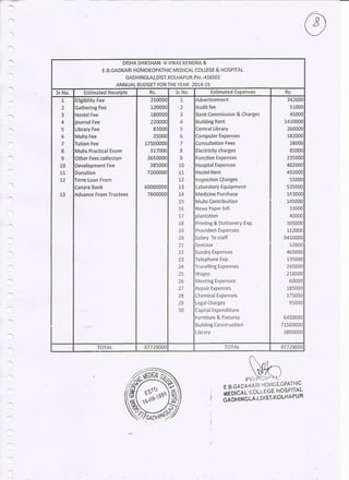 Proposal for appoval of fees for th academic year 2014-15  Slide 235