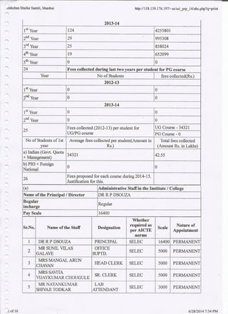 Proposal for appoval of fees for th academic year 2014-15  Slide 79