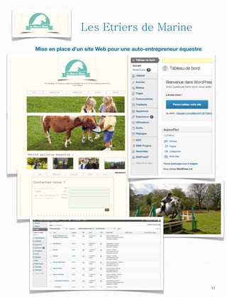 11
Les Etriers de Marine
Mise en place d’un site Web pour une auto-entrepreneur équestre
 