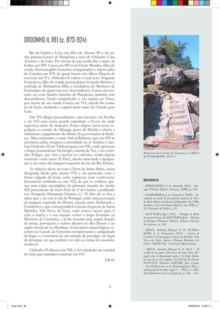 26
Pormenor do Castelo de Crestuma, in SILVA
& GUIMARÃES, 2013:17
BIBLIOGRAFIA
- FERNANDES, A. de Almeida (2001) – Por-
tu...