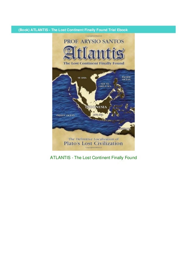 Book Atlantis The Lost Continent Finally Found Trial Ebook