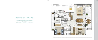 RuaIgarapava
Pavimento tipo - 102 a 502
Opção de personalização: 2 suítes com lavabo
Área privativa
98,28 + 5,08 (sac.) + 17,76 (var.) = 121,12 m²
BS”DBS”D
A decoração e o revestimento são meramente ilustrativos. Os materiais a serem utilizados na construção estão especificados no memorial descritivo. Esta é uma planta provisória sujeita à alteração sem aviso prévio. O projeto poderá sofrer
modificações decorrentes das posturas municipais, concessionárias e do local. A planta não apresenta localização de pilares e prumadas de instalações. As áreas descritas são referentes às áreas privativas de cada unidade. As áreas privativas
representam as áreas dos compartimentos somadas às suas áreas de paredes. As cotas são dimensões de eixo a eixo de paredes do estudo de layout apresentado.
 