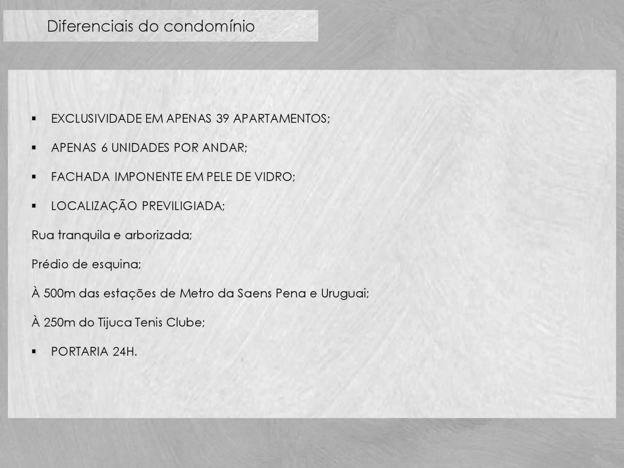 Lancamento Unique Tijuca Rua Conde de Itaguai Tijuca