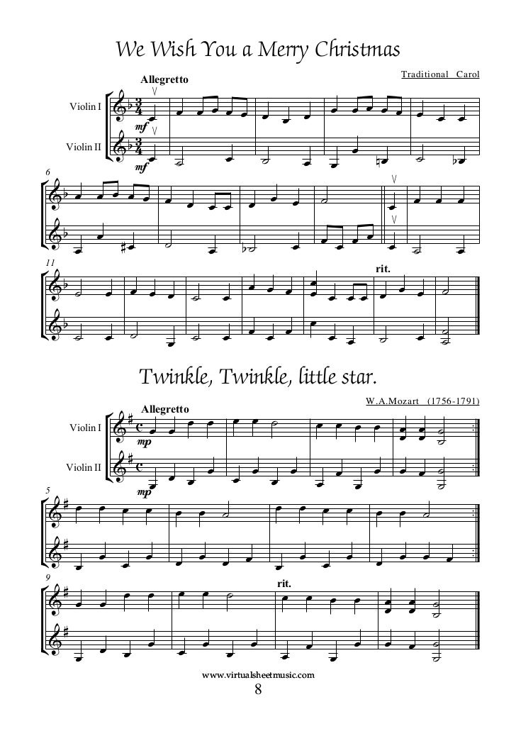 Book Duo Violin Christmas Carols Duets 1