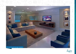 Perspectiva do lounge cinema
 