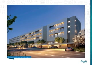 Perspectiva do Mall e Ed. Comercial
 