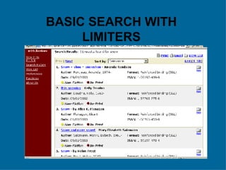 BASIC SEARCH WITH LIMITERS 