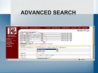 ADVANCED SEARCH 