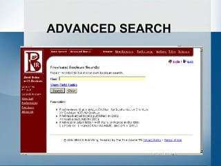 ADVANCED SEARCH 