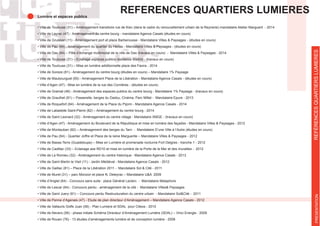 REFÉRENCESQUARTIERSLUMIERES
REFERENCES QUARTIERS LUMIERES
PRESENTATION
 