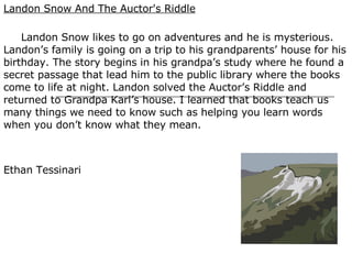 Landon Riddle Book Report Slide Show | PPT