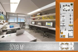 Marketing esportivo por                           Cybele Barbosa




Ilustração artística do escritório de marketing esportivo




                                                            área privativa:




                                                            37,69 m           2
                                                                                  pavimento tipo
 