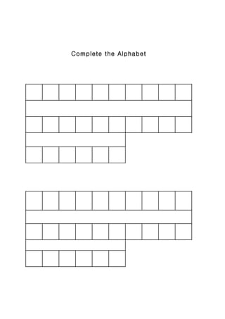 Complete the Alphabet
 