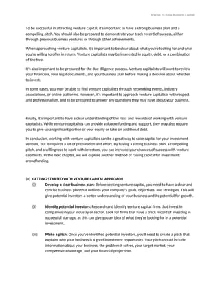 6 ways to raise BUSINESS CAPITAL for Businesses | PDF