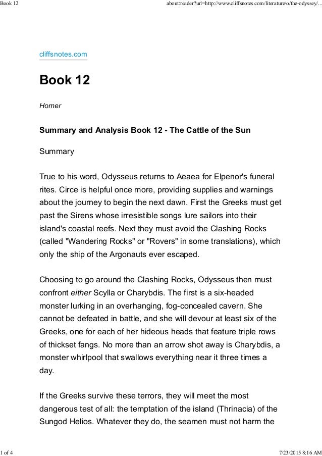 odyssey book 12