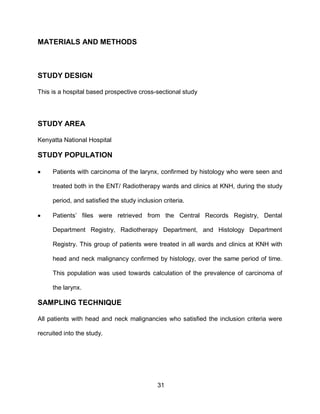 MATERIALS AND METHODS



STUDY DESIGN

This is a hospital based prospective cross-sectional study




STUDY AREA

Kenyatta...